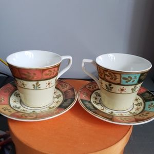Flat Cup & Saucer Set Beaux by SASAKI